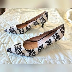 Black and White Patterned Heels